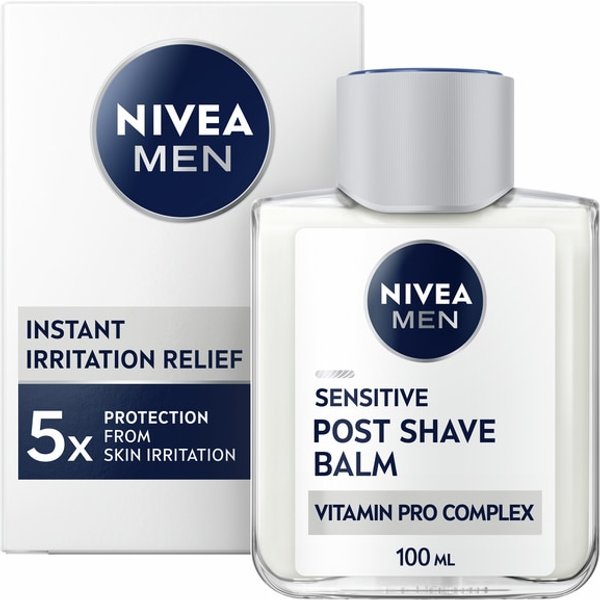 NIVEA MEN Sensitive Post Shave Balm with 0% Alcohol, 100ml
