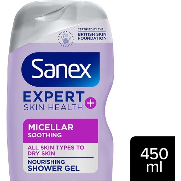 Sanex Expert Skin Health+ Micellar Soothing Shower Gel 450Ml