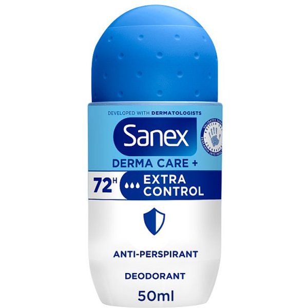 Sanex Derma Care+ Extra Control 72Hr Antiperspirant 50Ml