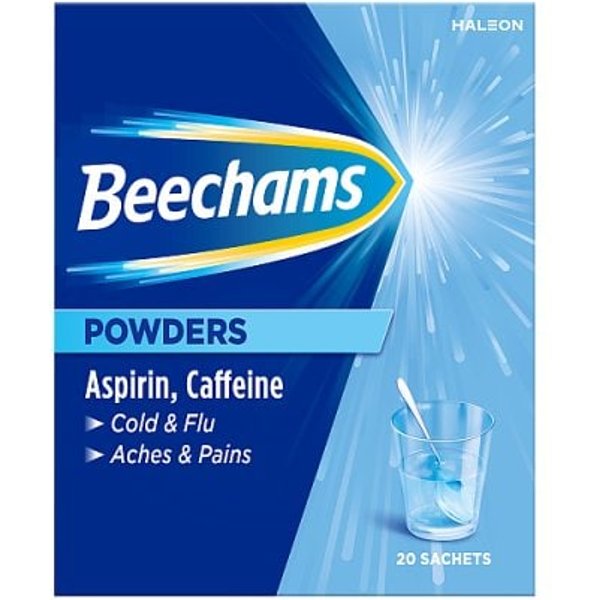 Beechams Cold & Flu Powders, Pain & Fever Relief, 20s