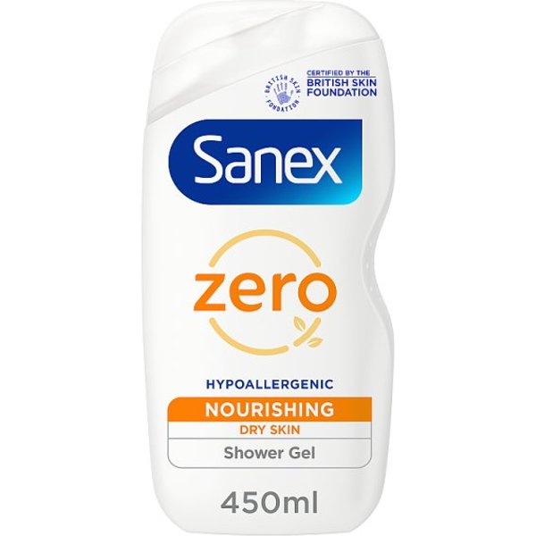 Sanex Zero % Dry Skin Shower Gel 450Ml
