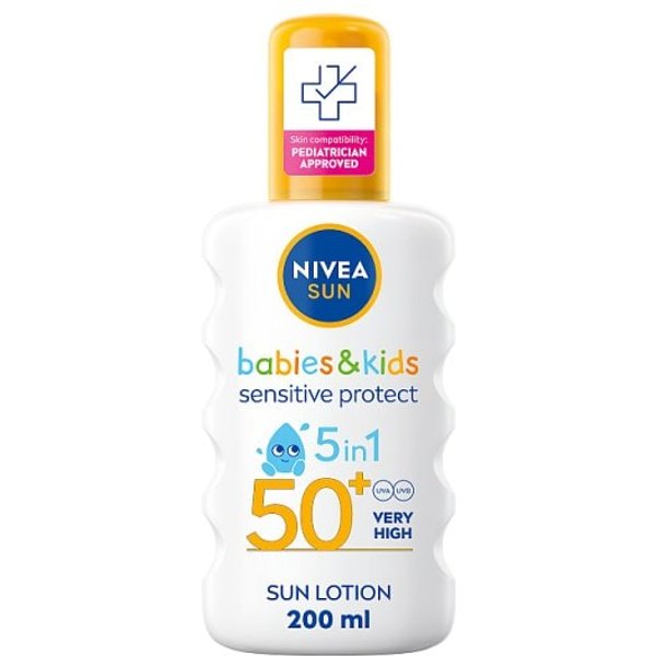 NIVEA SUN Kids Sensitive Sun Cream Spray SPF50+ 200ml