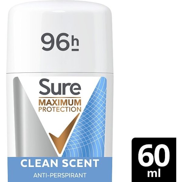 Sure for Women Deodorant Cream Stick Clean Scent Anti-perspirant 60ml