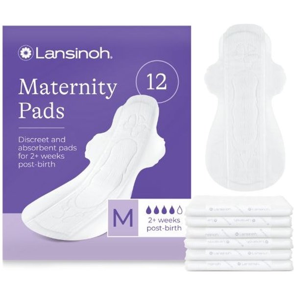 Lansinoh Discreet & Absorbent Maternity Pads, Pack Of 12