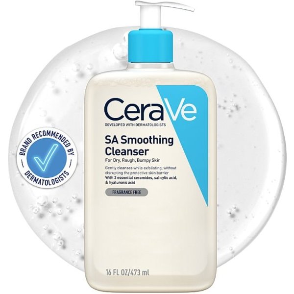 CeraVe SA Smoothing Cleanser for Dry, Rough, Bumpy Skin 473ml