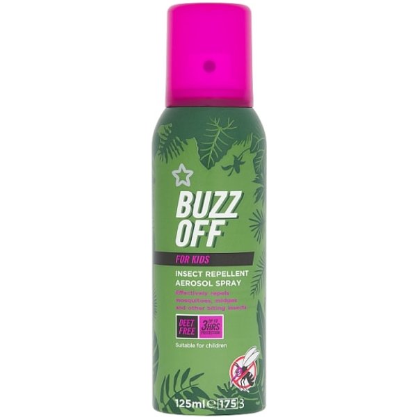 Superdrug Buzz Off Kids Insect Repellent Aerosol 125ml