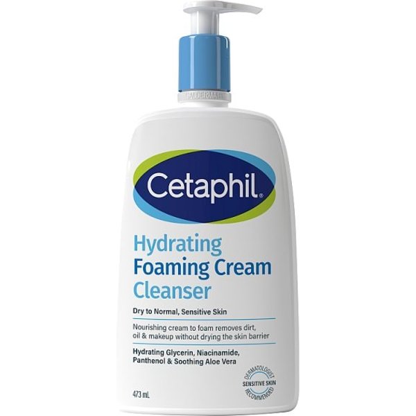 Cetaphil Hydrating Foaming Cream Cleanser 473ml