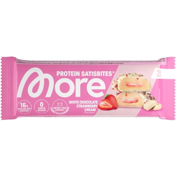 More Protein Satisbites - White Chocolate Strawberry Cream 2X25g