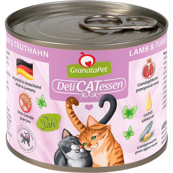 24x200g Spaarpakket Granata Pet DeliCatessen Lam & kalkoen Kattenvoer
