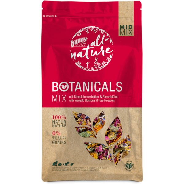 130g Bunny All Nature Botanicals Mid Mix Goudsbloembloesem & Rozenbloesem Voedingssupplement voor kleine dieren