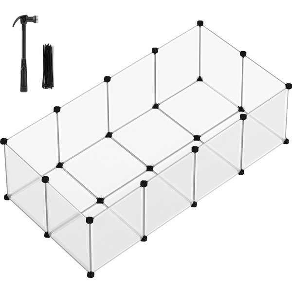 Songmics Cabinet aus Plastik, weiß 143x73x46cm Freigehege