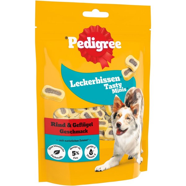 Pedigree Tasty Mini's - Mega-voordeelpakket: 6 x 155 g Rund en Gevogelte