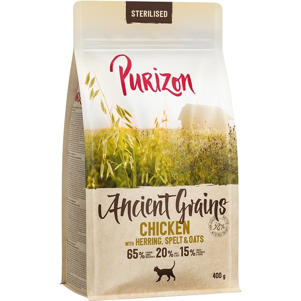 Purizon Adult Sterilised Frango com peixe - cereais ancestrais - 400 g
