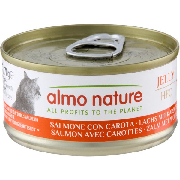 Almo Nature HFC Natural 6 x 70 g Zalm met wortelen in gelei