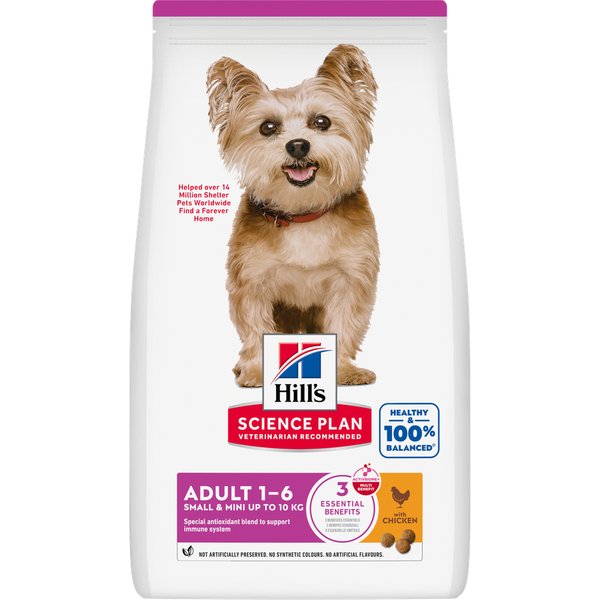 Hill's Science Plan Adult 1-6 Small & Mini com frango - 3 kg