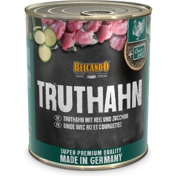 12x800g Super Premium Kalkoen met rijst & courgette Belcando Hondenvoer