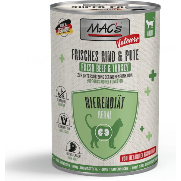 MAC's CAT Vetcare Nier dieet 6 x 400 g - Rundvlees & Kalkoen