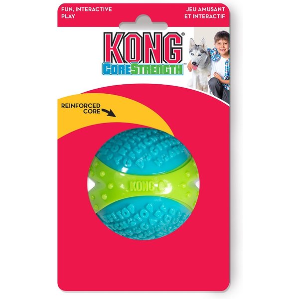 KONG CoreStrength Ball bola para cães - L: diâmetro 7,5 cm (aprox.)