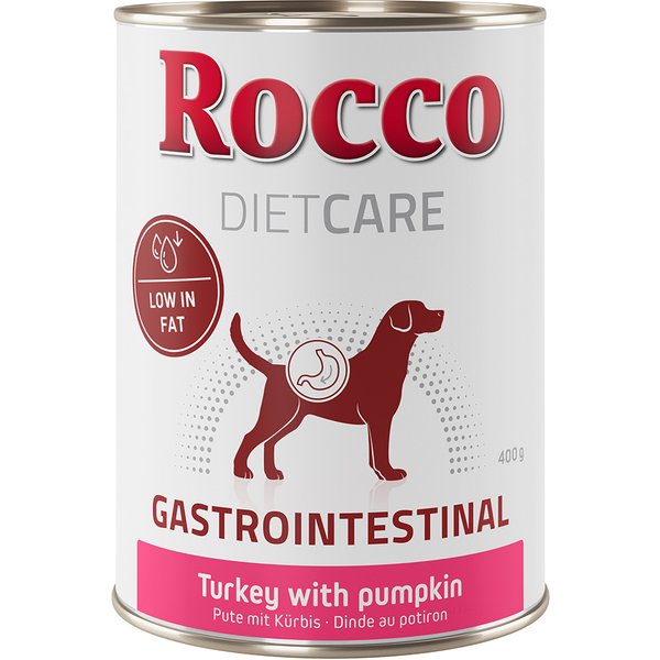 12x400g Gastro Intestinal Kalkoen met Pompoen Rocco Diet Care Hondenvoer