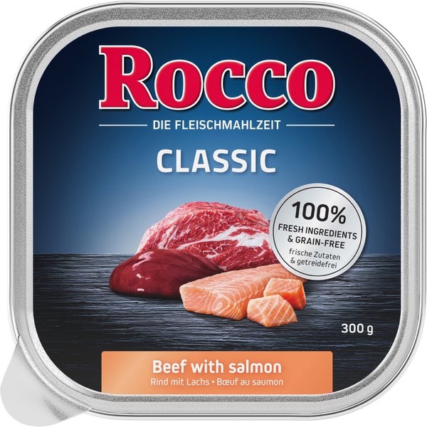 9x300g Rund met Zalm Rocco Hondenvoer