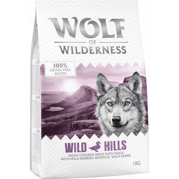 1 kg Wild Hills Eend Wolf of Wilderness graanvrij droog hondenvoer