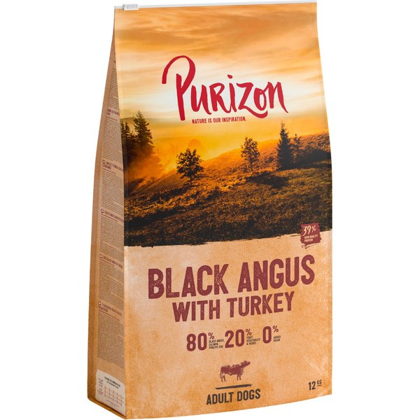 Purizon Adult Vaca Black-Angus com peru - sem cereais - 12 kg