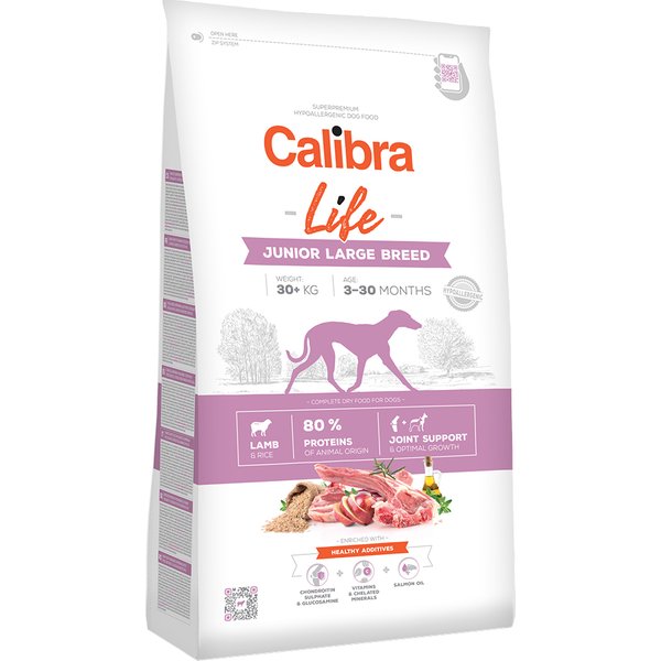 2x 12kg Calibra Life Junior Large Breed Lam hondenvoer droog