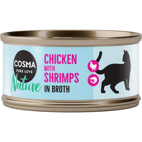 Cosma Nature 6 x 70 g - Peito de frango e camarão