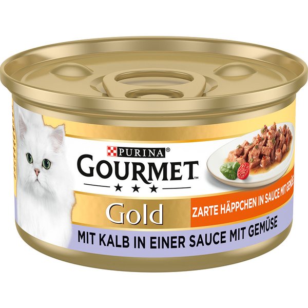 Purina Gourmet Gold Bocaditos en Salsa 48 x 85 g - Pack Ahorro - Ternera y verdura