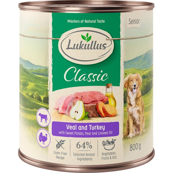 Lukullus Natuurkost Senior Hondenvoer 6 x 800 g