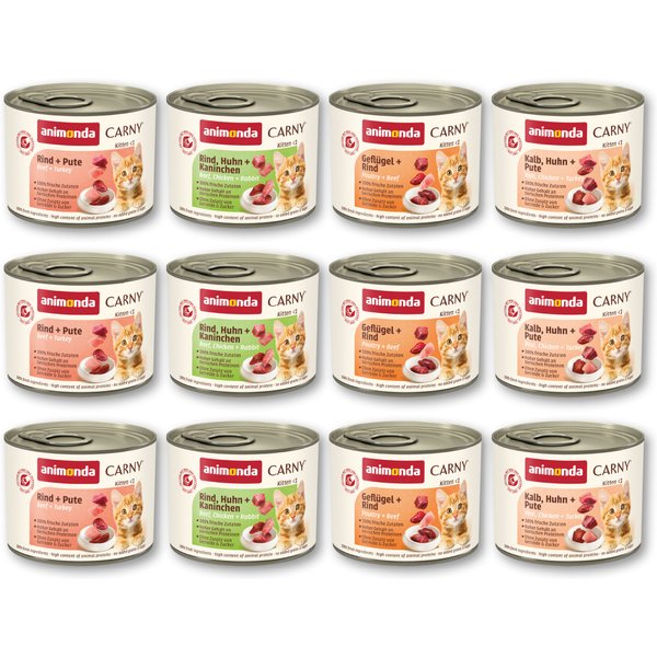 animonda Carny Kitten 12 x 200 g - Pack de prueba - Pack mixto (4 variedades)