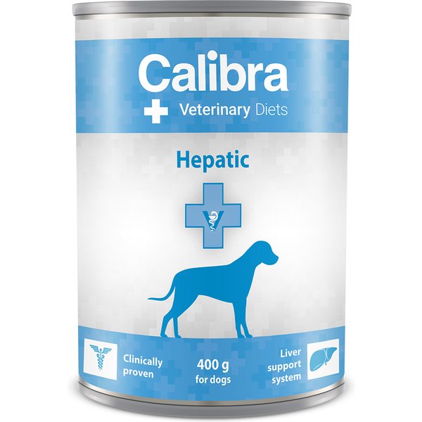 6x 400g Calibra Veterinary Diet Dog Hepatic kip hondenvoer nat