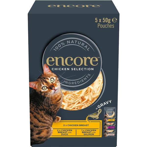 Encore Cat Gravy Pouch Pack mixto 20 x 50 g - Pack Ahorro - Selección de pollo (3 variedades)