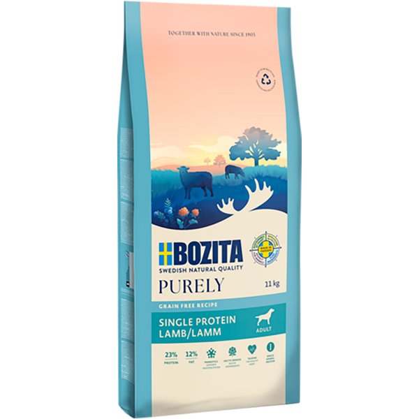 Bozita Dog Purely Adult Grain Free Cordero - 2 x 11 kg - Pack Ahorro