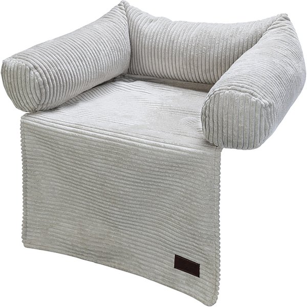 Designed door Lotte Couch kussen Ribbed, lichtgrijs 50x45x13,5cm hond