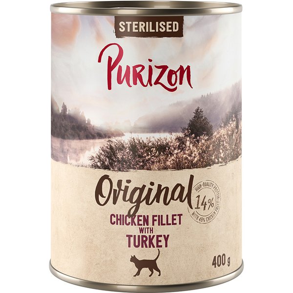 6x400g Purizon Original Adult Sterilised Kipfilet met Kalkoen Katten Natvoer