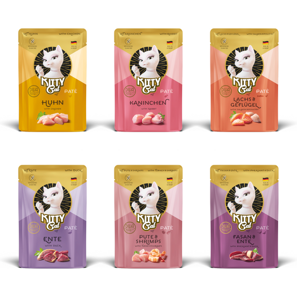 voordeelverpakking 24x85g Mix II Kitty Cat Pate natvoer voor katten