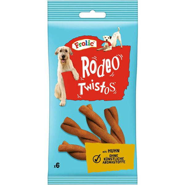 18 x 6 stuks Frolic Rodeo Twistos kip hondensnacks