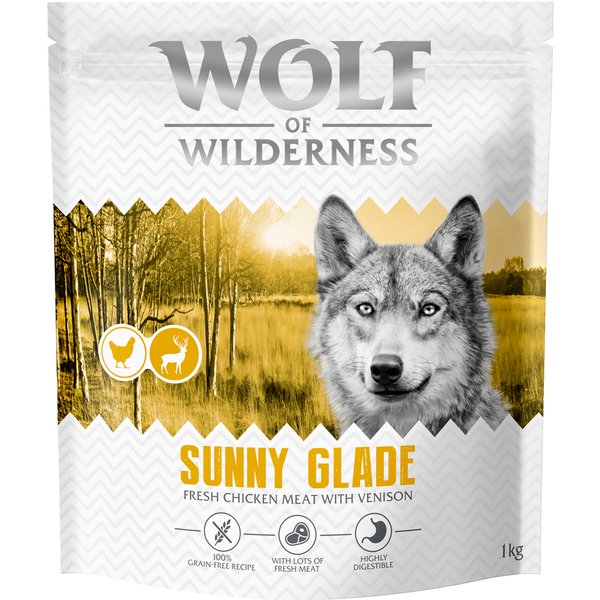 Wolf of Wilderness Adult "Sunny Glade" com cervo - sem cereais - 1 kg: Nova receita