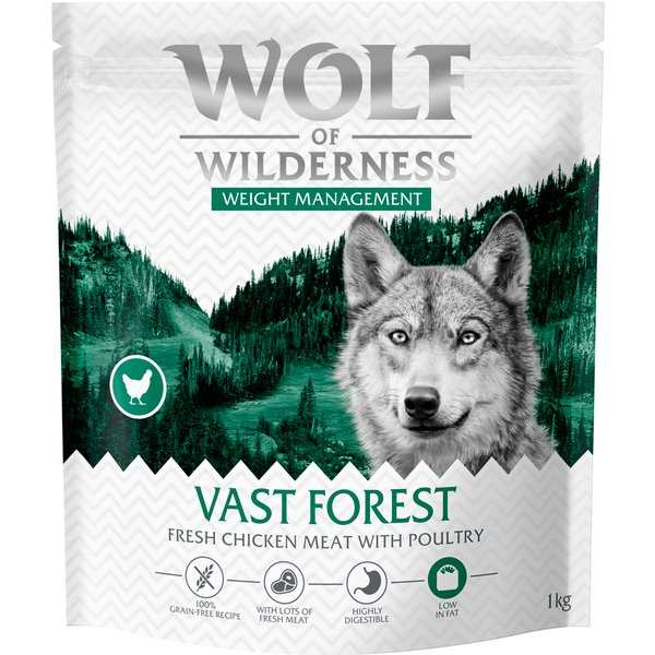 Wolf of Wilderness "Explore The Vast Forests" Gewichtsbeheersing - graanvrij - 1 kg Nieuw Recept