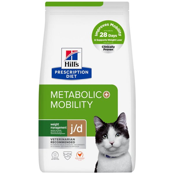 Hill's Prescription Diet j/d Metabolic + Mobility con pollo, pienso para gatos - 8 kg