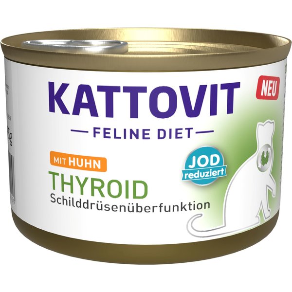 Kattovit Feline Diet Thyroid com frango - 12 x 185 g
