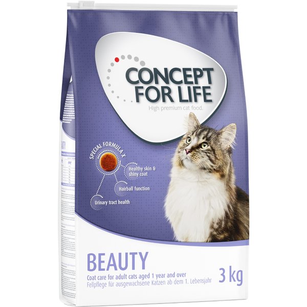 Concept for Life pienso para gatos - Pack Ahorro - Beauty Adult (3 x 3 kg) - Receta mejorada