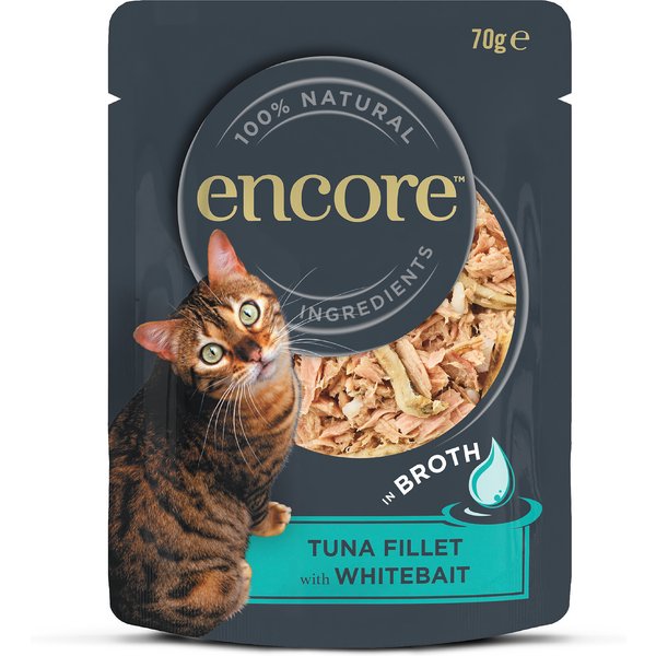 Encore en bolsitas 48 x 70 g comida húmeda para gatos - Pack Ahorro - Atún y jaramugo