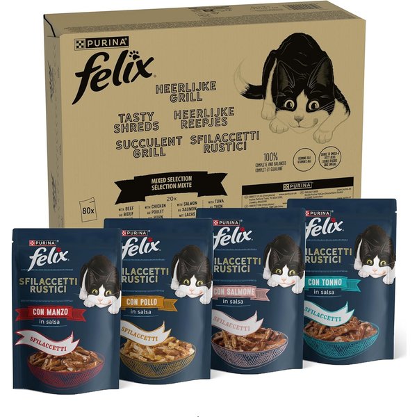 Felix Tasty Shreds 80 x 80 g - Pack económico - Seleção mista
