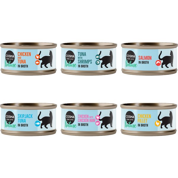 Cosma Nature 6 x 70 g - Pack misto (6 variedades)