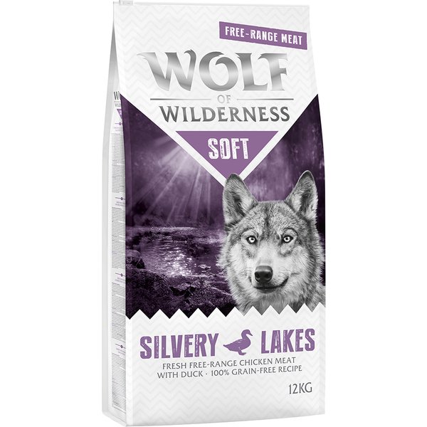 2x12kg Silvery Lakes Scharrelkip & Eend Wolf of Wilderness Soft Hondenvoer