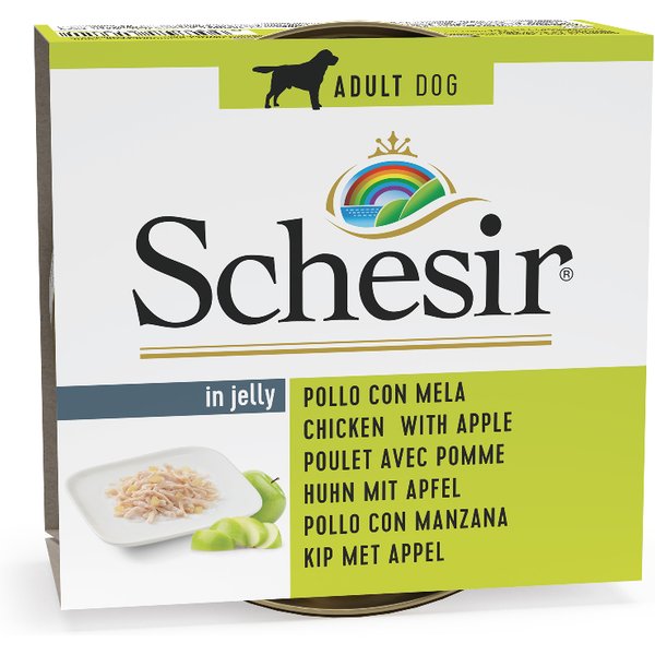 6x150g Kip met Appel Schesir Hondenvoer nat