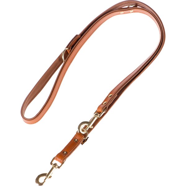 Correa ajustable de cuero coñac Heim Buffalo para perros - 200 x 1,8 cm (L x An)