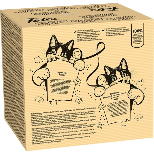 Felix Party Mix pack mixto snack para gatos - 16 x 60 g - Original y Ocean Mix